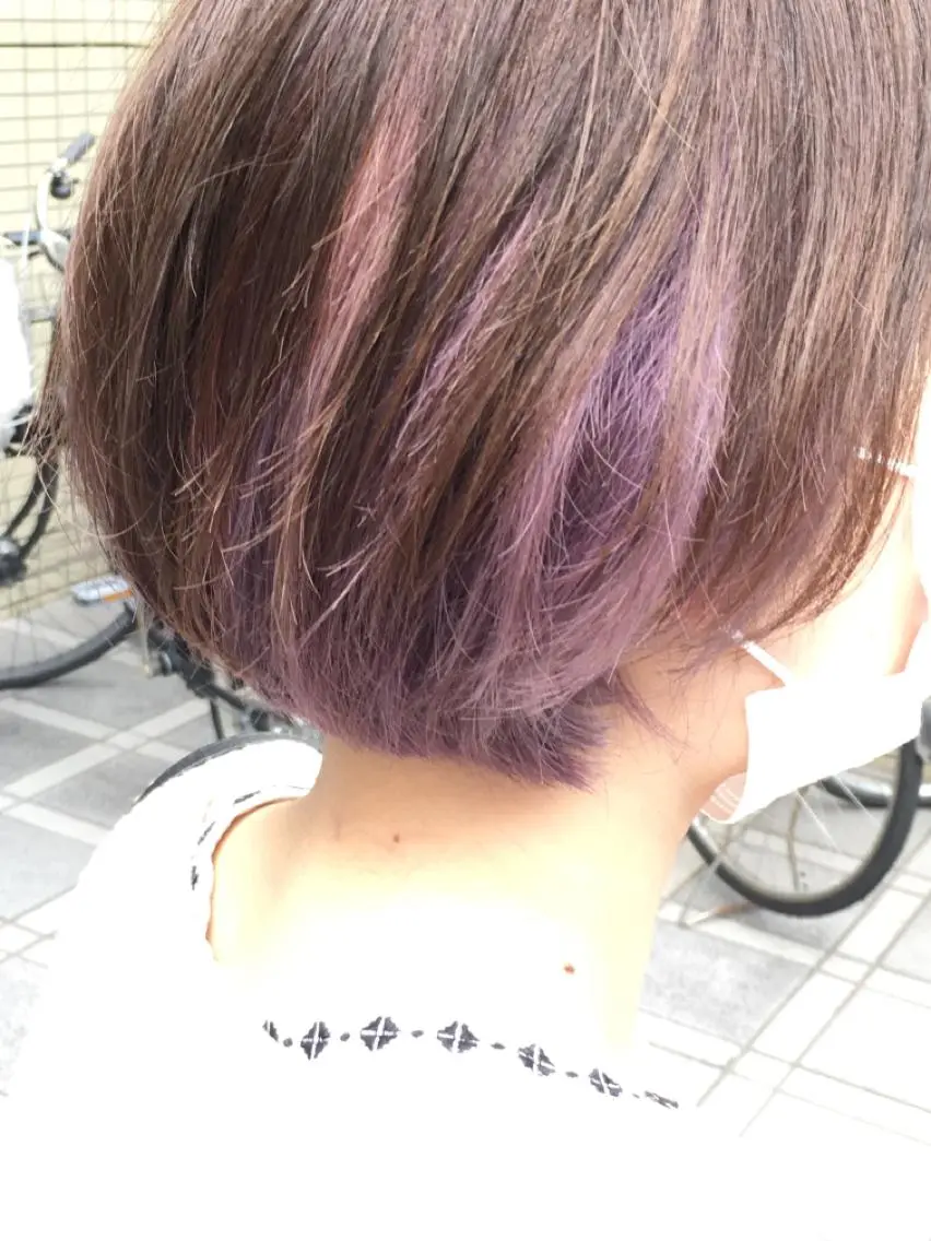 ショート カラー ブリーチ インナーカラー 奥野 貴哉のヘアスタイル