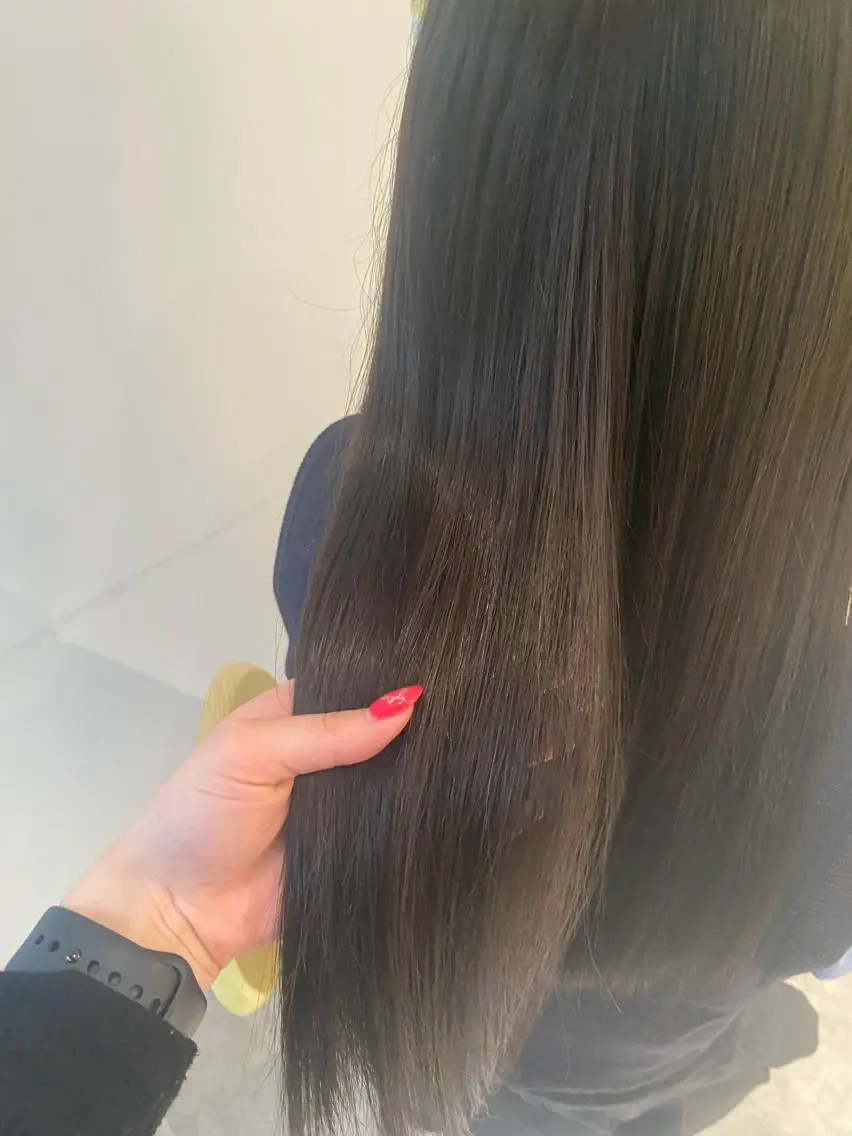 ロング カラー グレージュ トリートメント オスズ 🎀´-のヘアスタイル