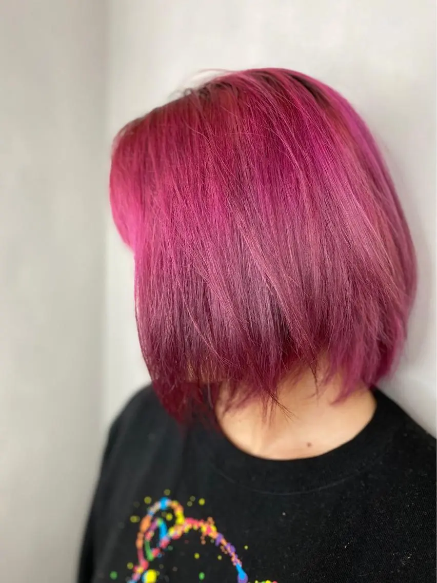 ショート カラー ピンクカラー 韓国風ヘア ヘアカラー BROCANTE立川 karasawa.nのヘアスタイル