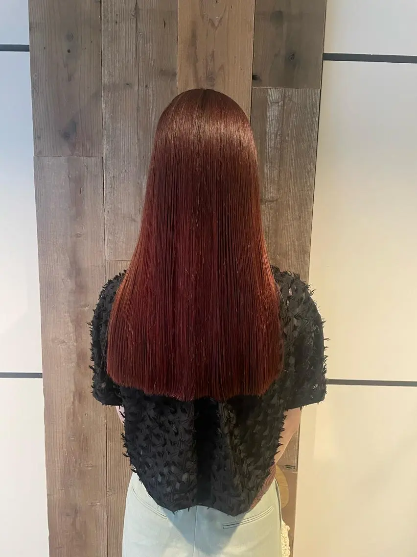 ロング カラー 髪質改善 トリートメント 渋谷 留菜のヘアスタイル
