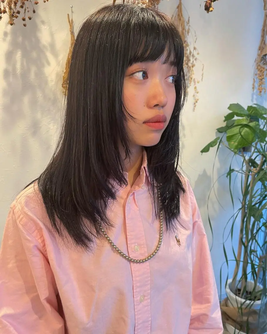 セミロング カラー レイヤーカット ウルフカット ウルフレイヤー カット ヘアカラー トリートメント m ā l o.🌷 サカモトマイコのヘアスタイル