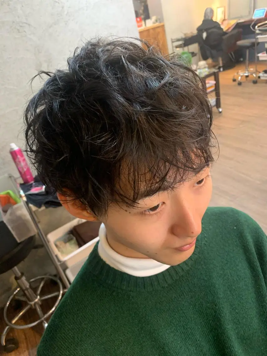 ミディアム カット ヘアカラー トリートメント ✨上村 潤平✨メンズヘア✨のヘアスタイル