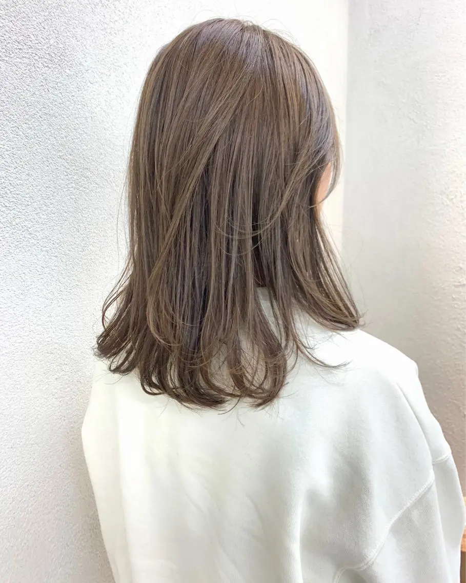 ミディアム カラー ベージュカラー 透明感カラー sakoda shunkiのヘアスタイル