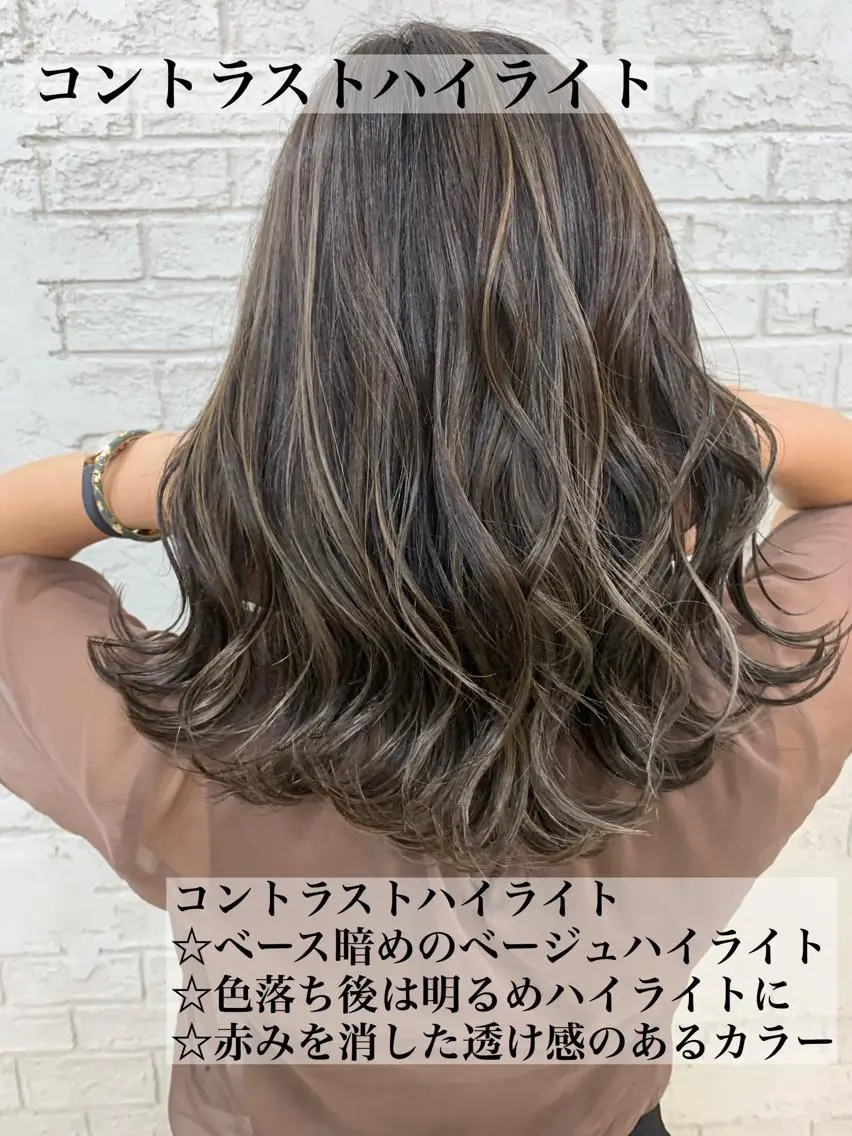 セミロング ハイライト 🇺🇸ハイライト特 化美容師🇺🇸漆沢のヘアスタイル