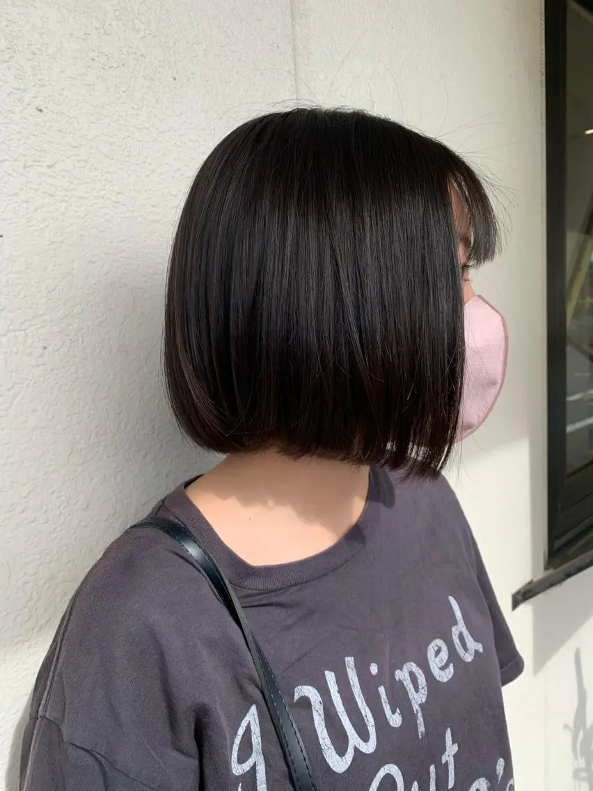 ショート 切りっぱなしボブ ボブ 水戸/似合わせカット /Rukaのヘアスタイル