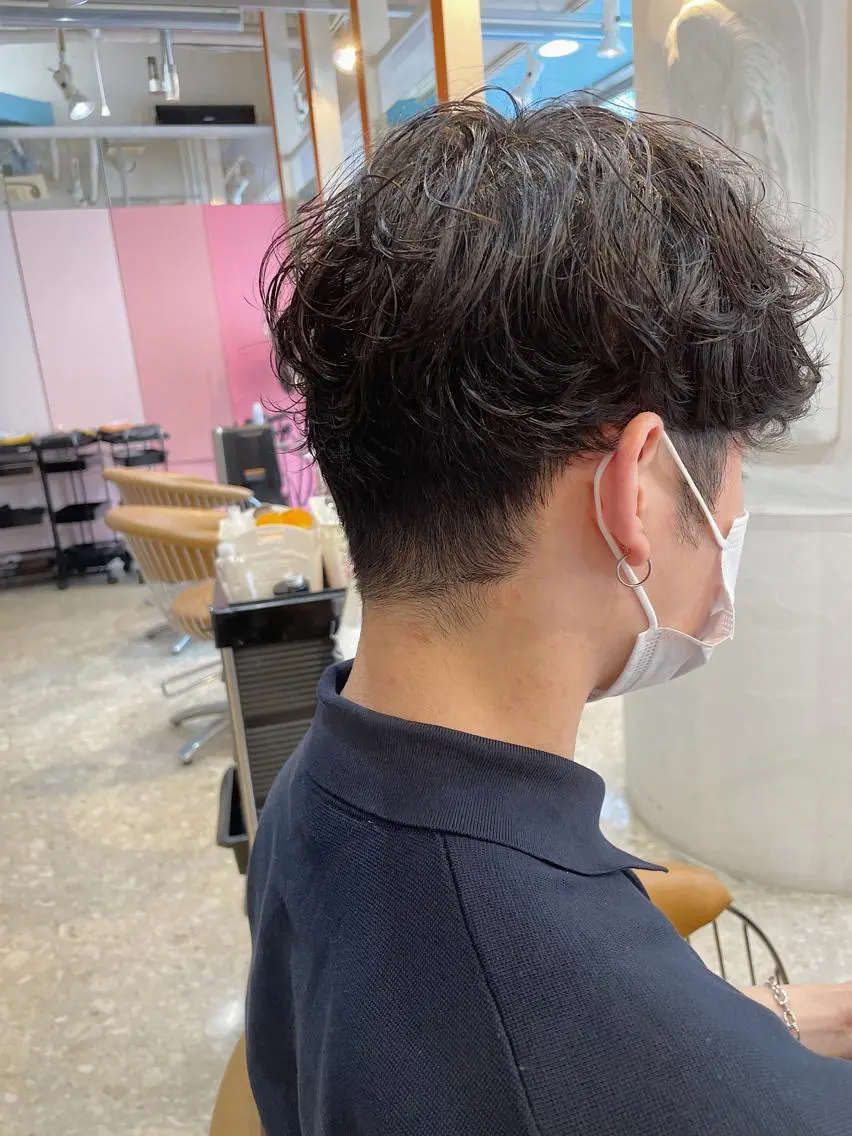 ショート パーマ メンズ マッシュ メンズパーマ 瀬川 雄太のヘアスタイル