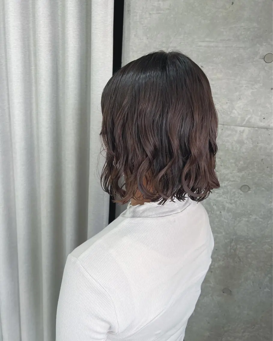 パーマ カット パーマ トリートメント ボブパーマコテ巻き風 パーマNo1深江秀平のヘアスタイル