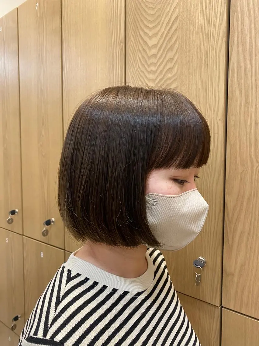 ショート カラー アッシュ アッシュブラウン ブラウンカラー 透明感カラー 児玉 楓凜のヘアスタイル