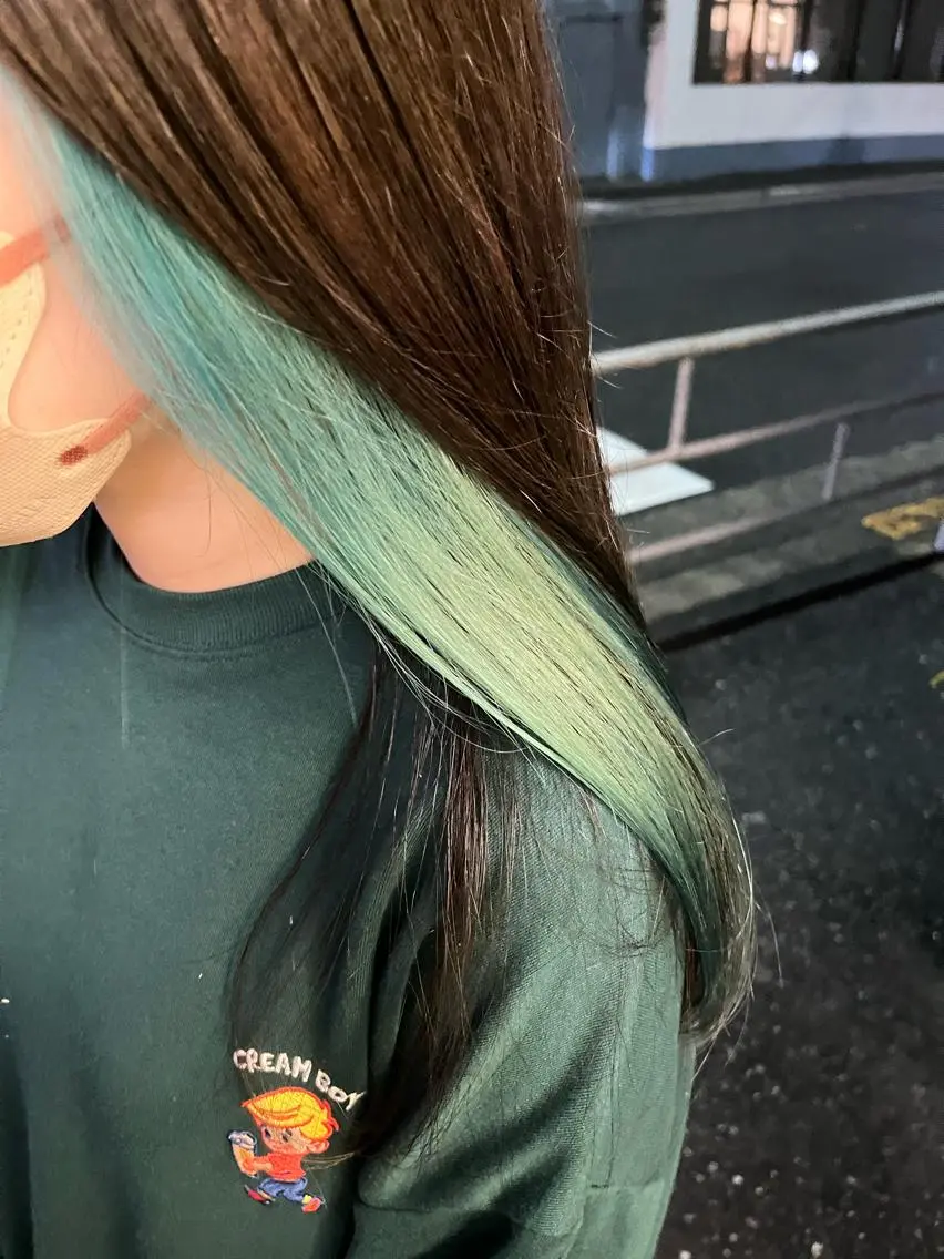 ロング カット ヘアカラー パーマ 縮毛矯正 トリートメント 艶髪color💎髪 質改善ストレート大吉のヘアスタイル