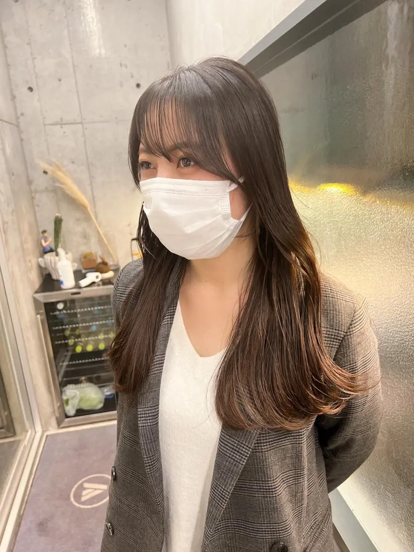 ロング パーマ 顔周りカット レイヤーカット ロング 縮毛矯正 誰より丁寧なカット/ 小林輝/レイヤーのヘアスタイル