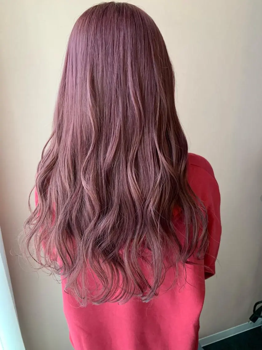 ロング カラー ブリーチ カット ヘアカラー トリートメント hubhair レイヤー/透明感のヘアスタイル