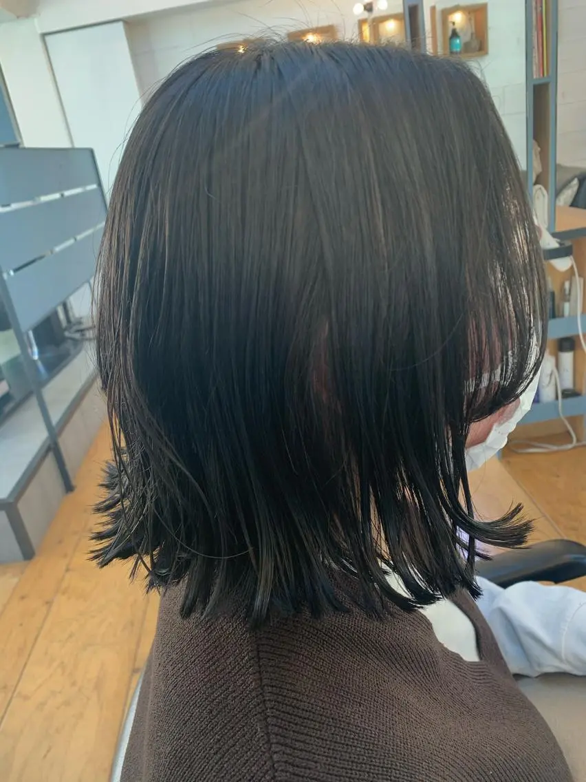 ミディアム 韓国風ヘア Lagom なかだのヘアスタイル