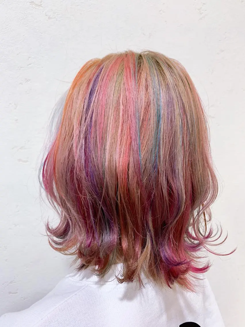 ミディアム カラー 天野 開のヘアスタイル