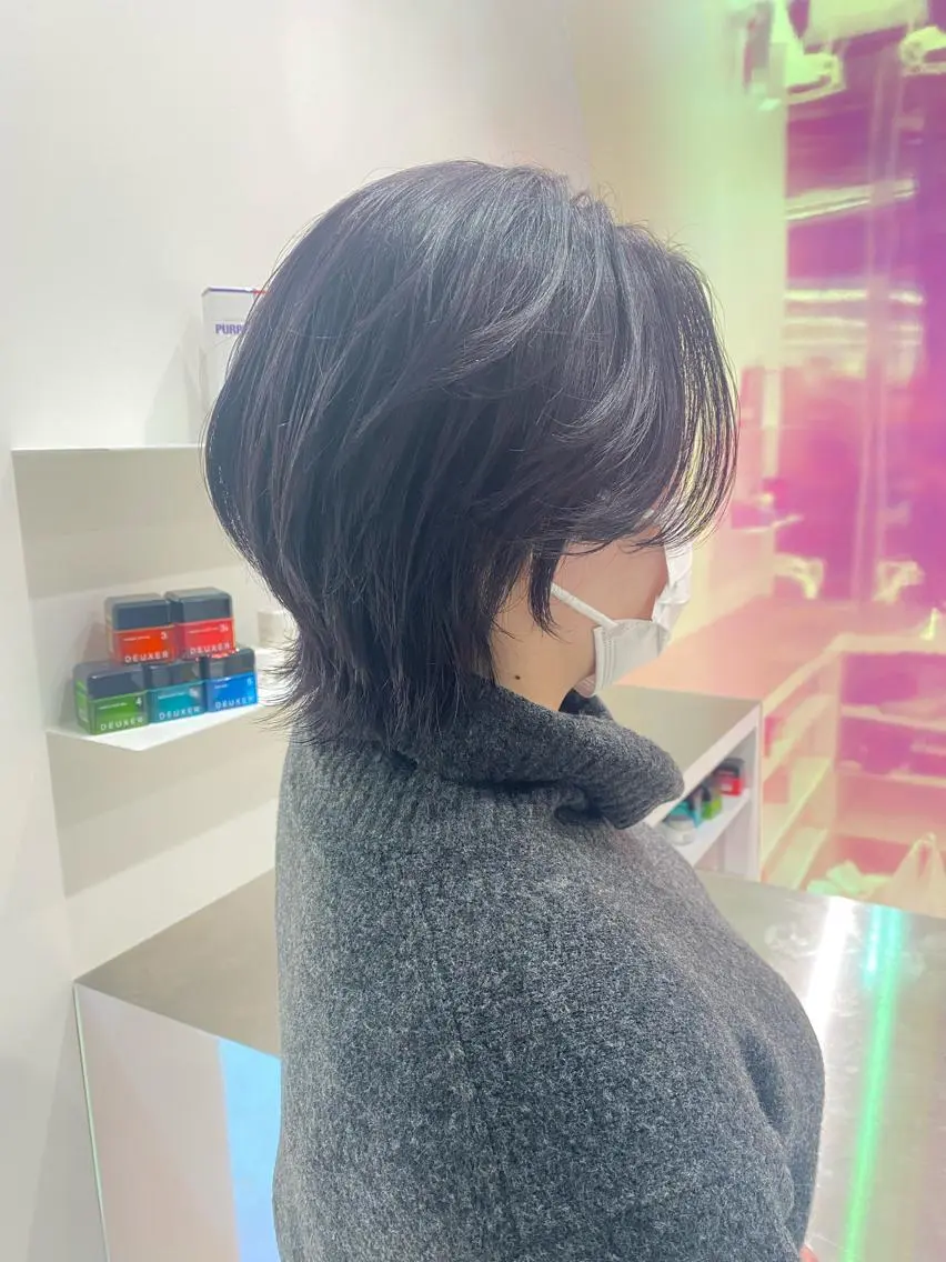 ショート カラー パーマ ヘアアレンジ メンズ キッズ ネイル マツエク・マツパ アイブロウ KANAMI 🌏のヘアスタイル