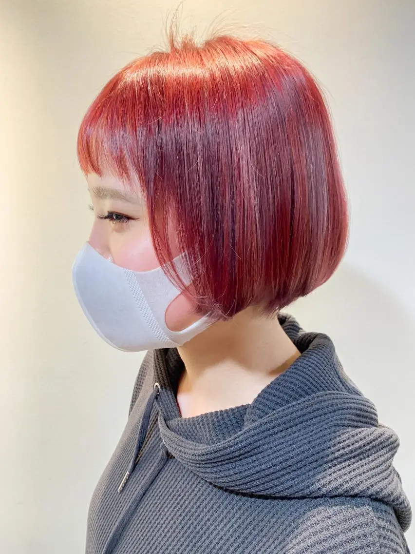 ショート カラー ヘアアレンジ ヘアカラー トリートメント yuka .のヘアスタイル