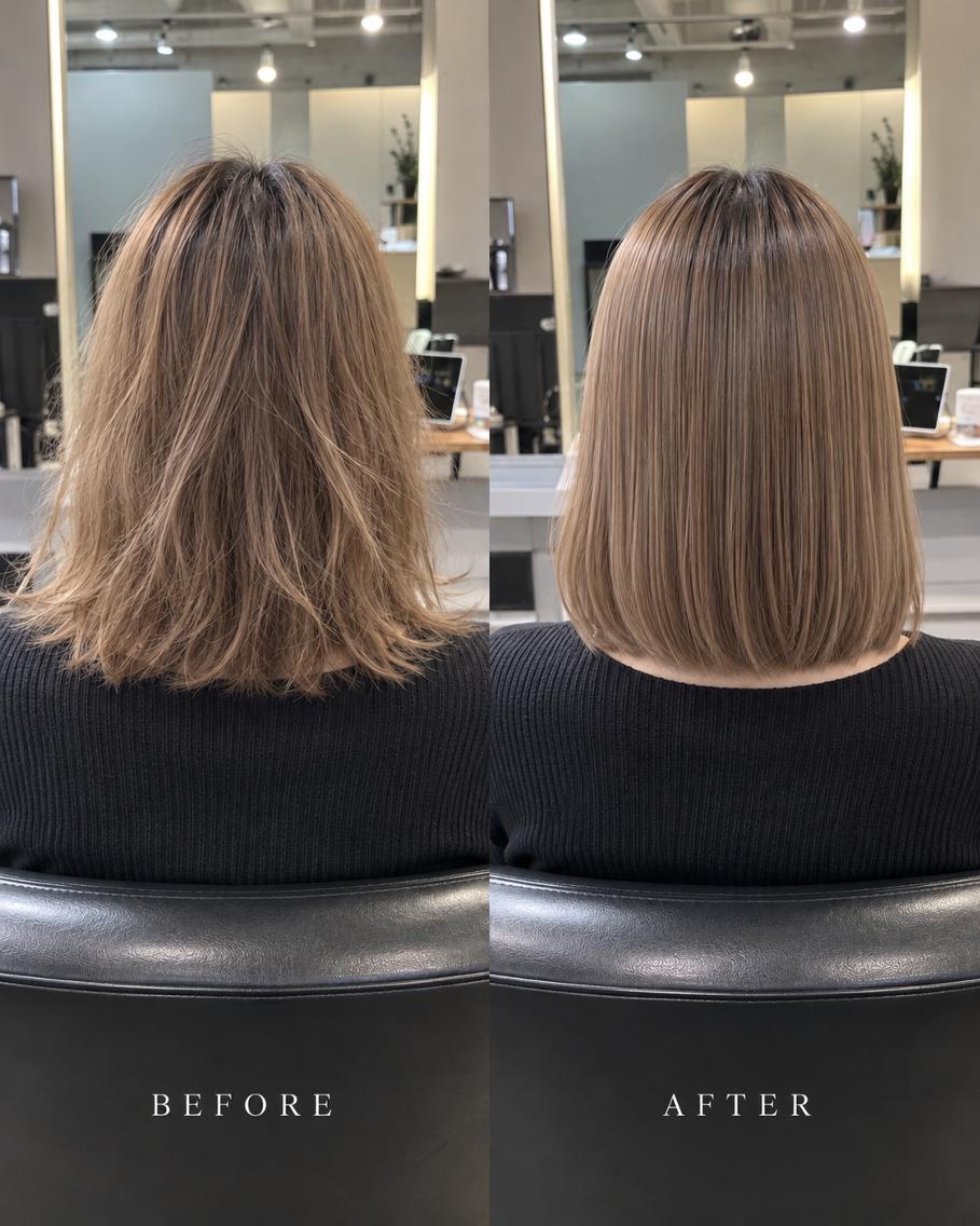 カラー ロング カット ヘアカラー 縮毛矯正 トリートメント 🧡縮毛矯正/心斎橋 /ブリーチ🧡楓樹のヘアスタイル