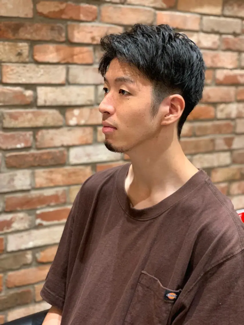 ミディアム パーマ メンズ 田中 千恩のヘアスタイル