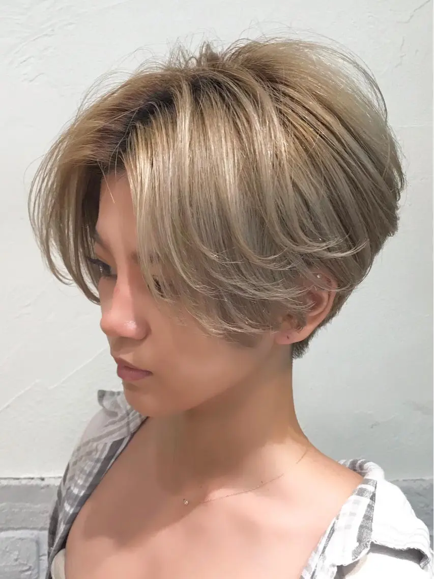 ショート カラー ✨大人ショート特化 /カットモデル/銀座のヘアスタイル
