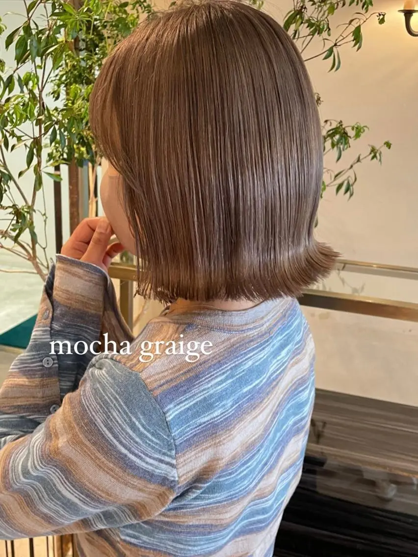 ミディアム カラー 似合わせ×くすみ カラー🤎yuukaのヘアスタイル