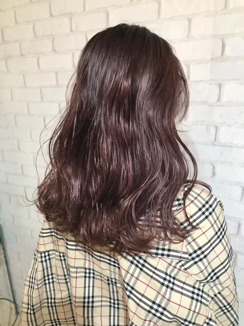 ミディアム カラー ピンクカラー パープルカラー エクステ（レミー毛） NINEのヘアスタイル