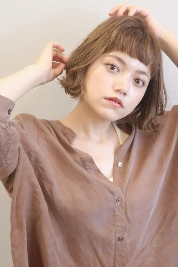 ミディアム カラー パーマ Elle✂︎ Riinaのヘアスタイル