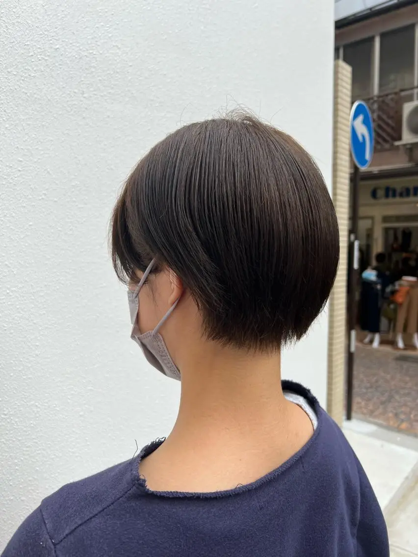 ショート カラー 透明感カラー ショートヘア 「sumi」 AMIのヘアスタイル