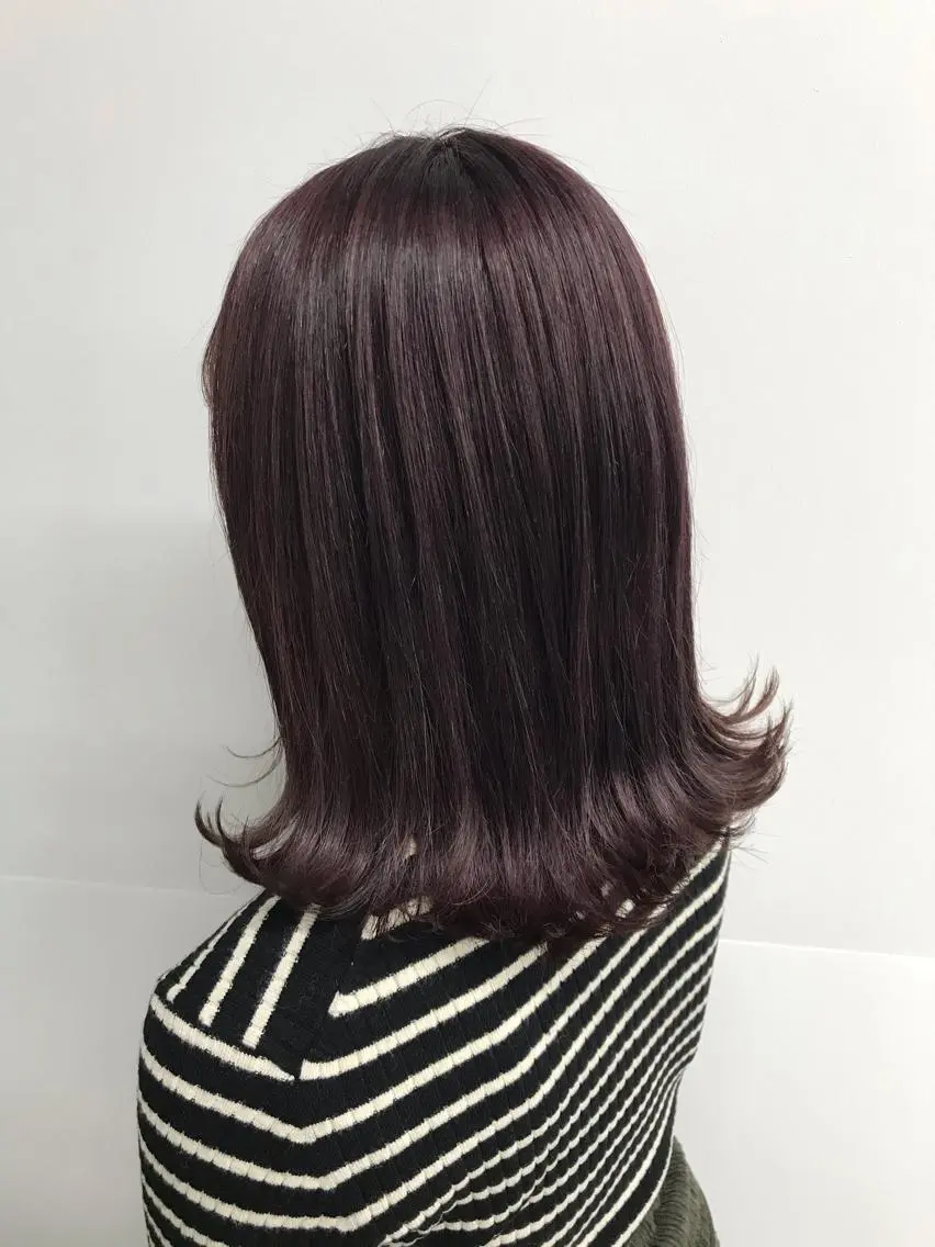 ミディアム ヘアカラー 横山 奈央のヘアスタイル