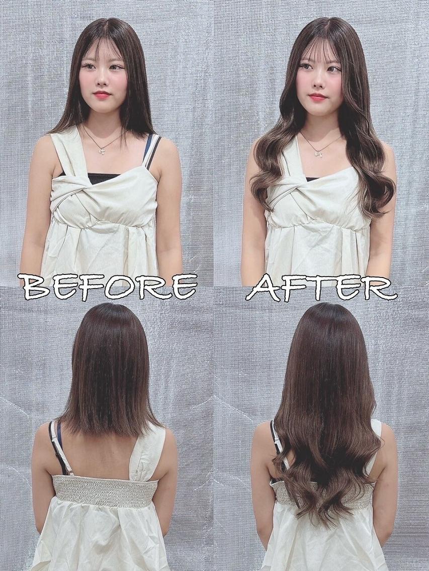 ロング カラー ヘアアレンジ シールエクステ バレイヤージュ ブリーチ ケアブリーチ ダブルカラー LIP 大阪本店 エクステ MISAのヘアスタイル