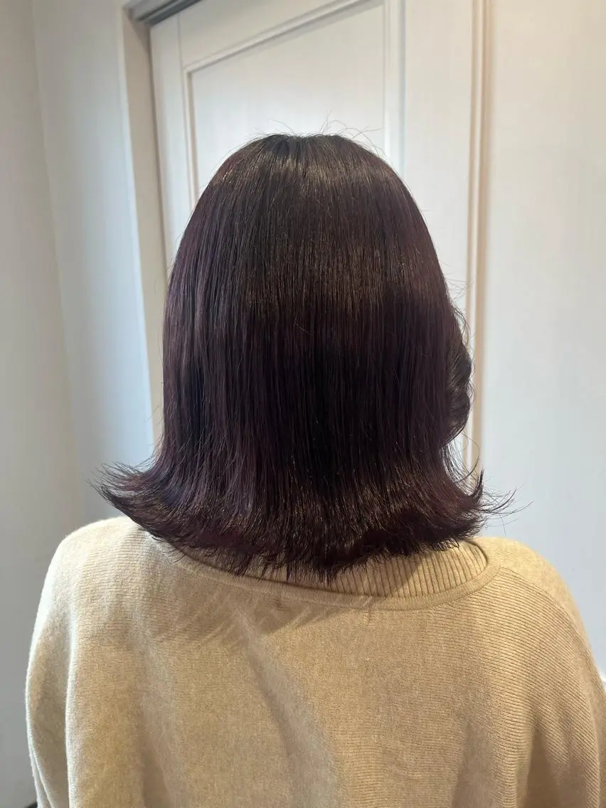 ミディアム カラー ラベンダーカラー 亀田 幸美のヘアスタイル