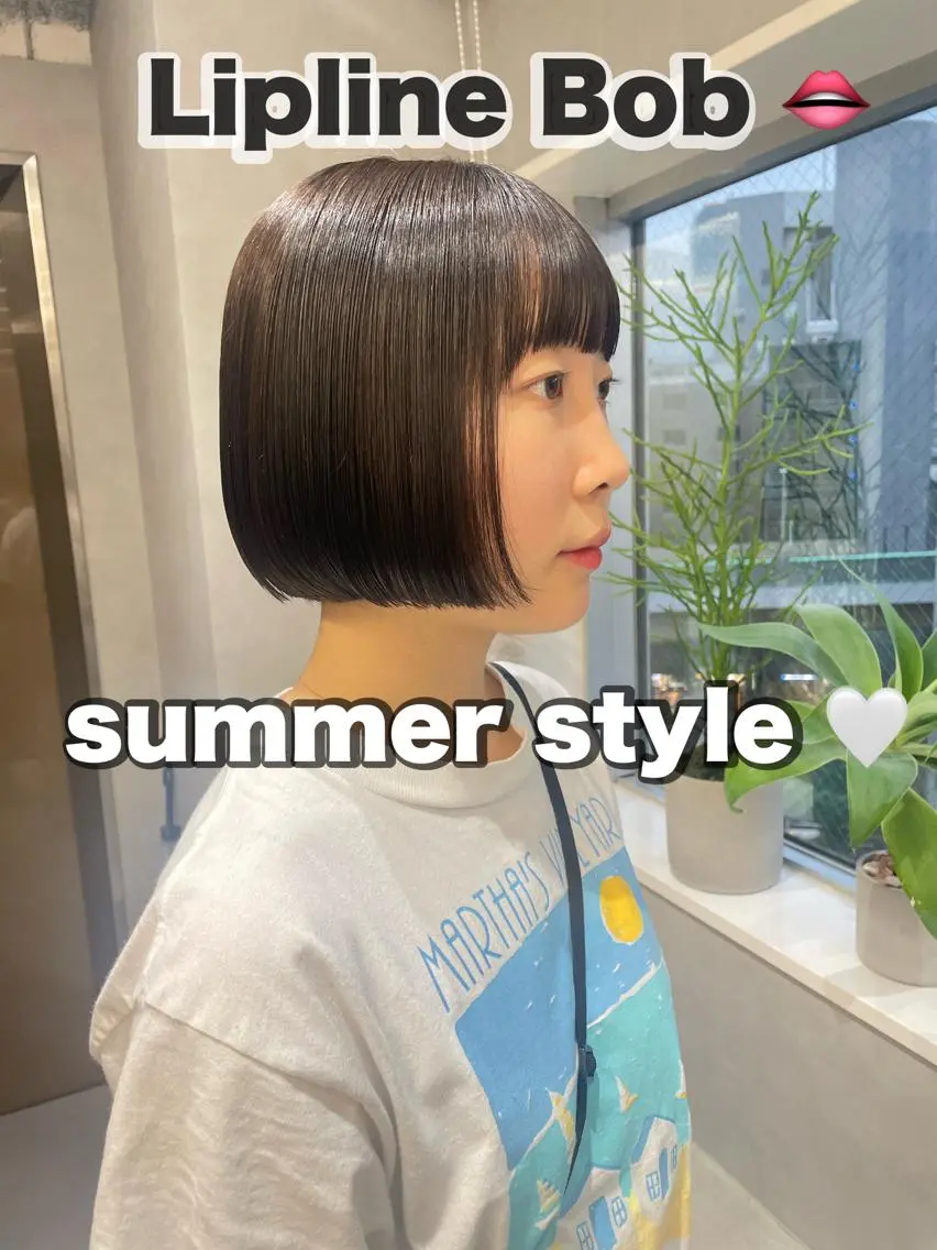 ミディアム カラー ボブ yui/ layer cutのヘアスタイル