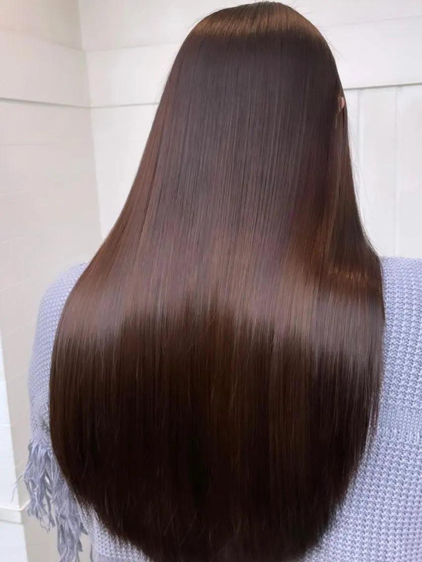 ロング カラー アディクシーカラー アッシュ バレイヤージュ ベージュカラー ブリーチ N° +aero 横浜のヘアスタイル