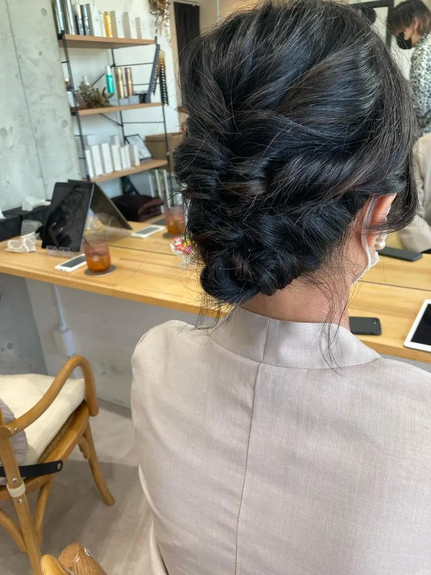 ミディアム ヘアセット ✨色持ちの良い艶 カラー✨蟹江真世のヘアスタイル