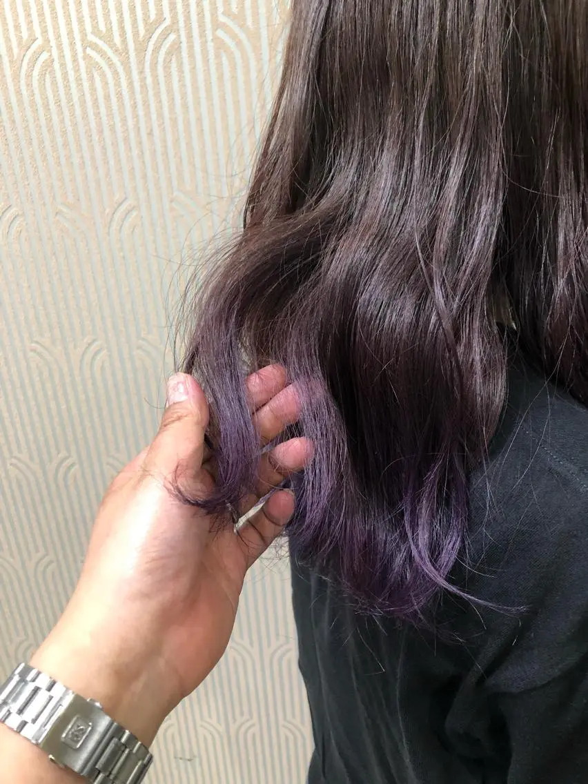 セミロング カラー 当日予約🆗ショート /ハイライト/松本のヘアスタイル
