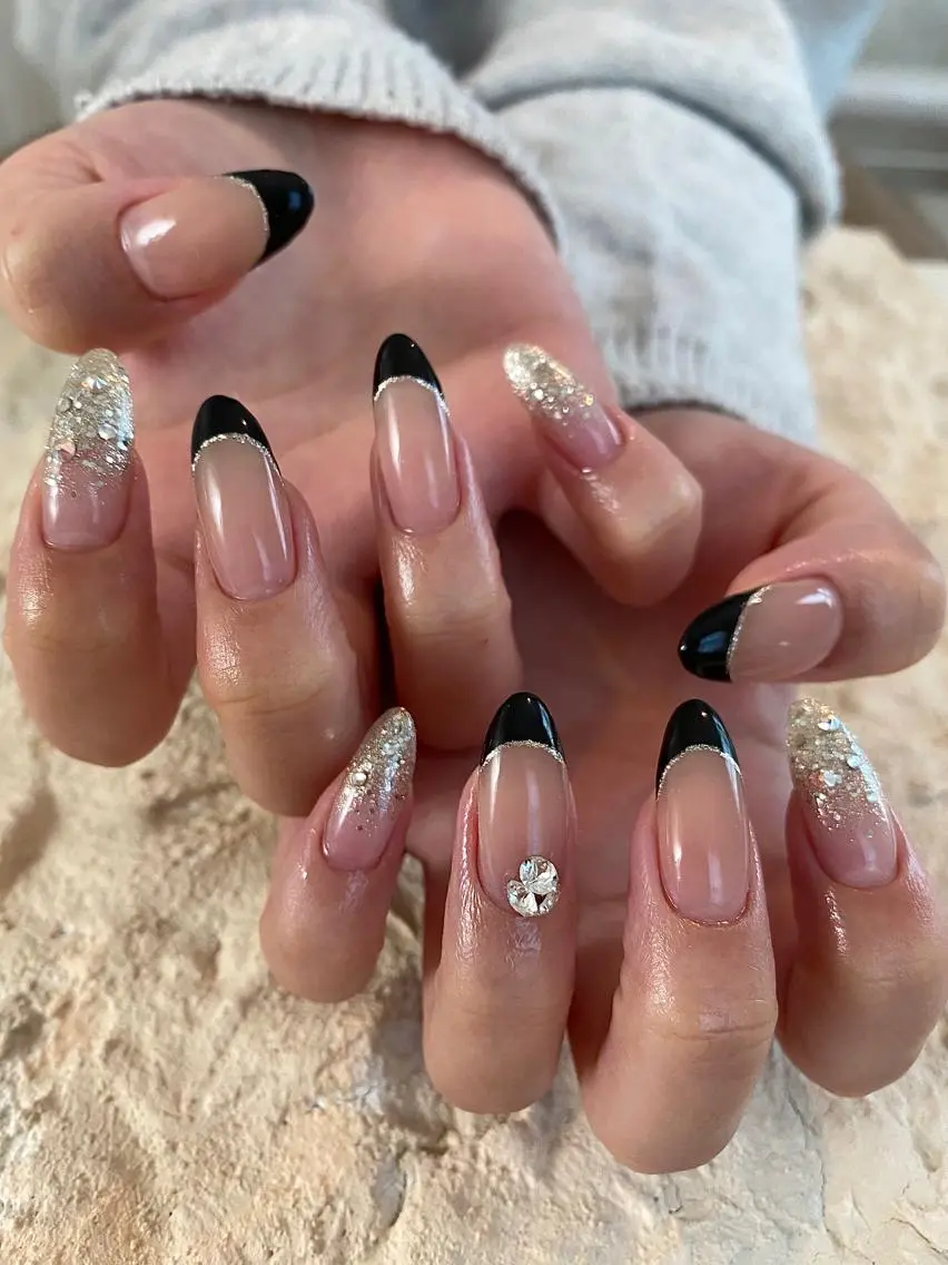 ネイル ラメ(グリッター) ハンドネイル and M. nailのネイルデザイン