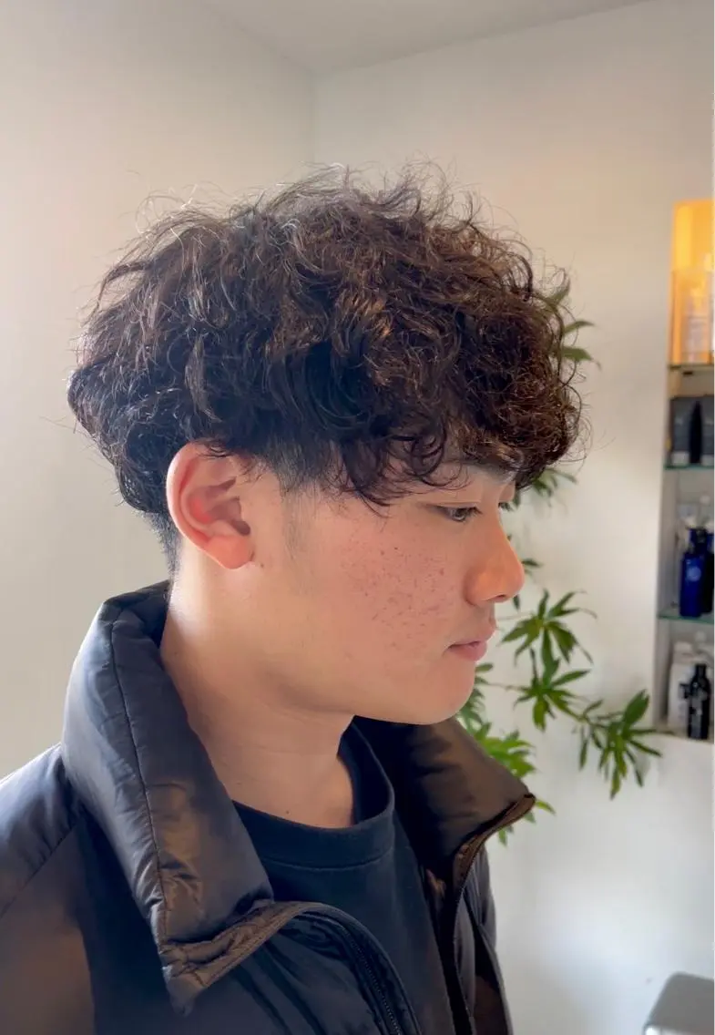 ショート パーマ カット パーマ トリートメント 三好 達也のヘアスタイル