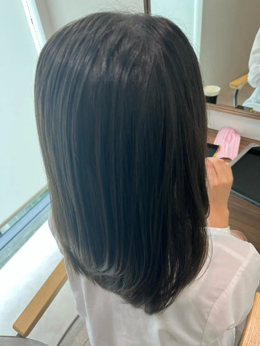 セミロング セミロングパーマ ボブ 髪質改善 韓国風ヘア シースルーバング カット ヘアカラー トリートメント ヘッドスパ ヘアセット 👑👑👑👑工藤 敬👑👑👑👑のヘアスタイル