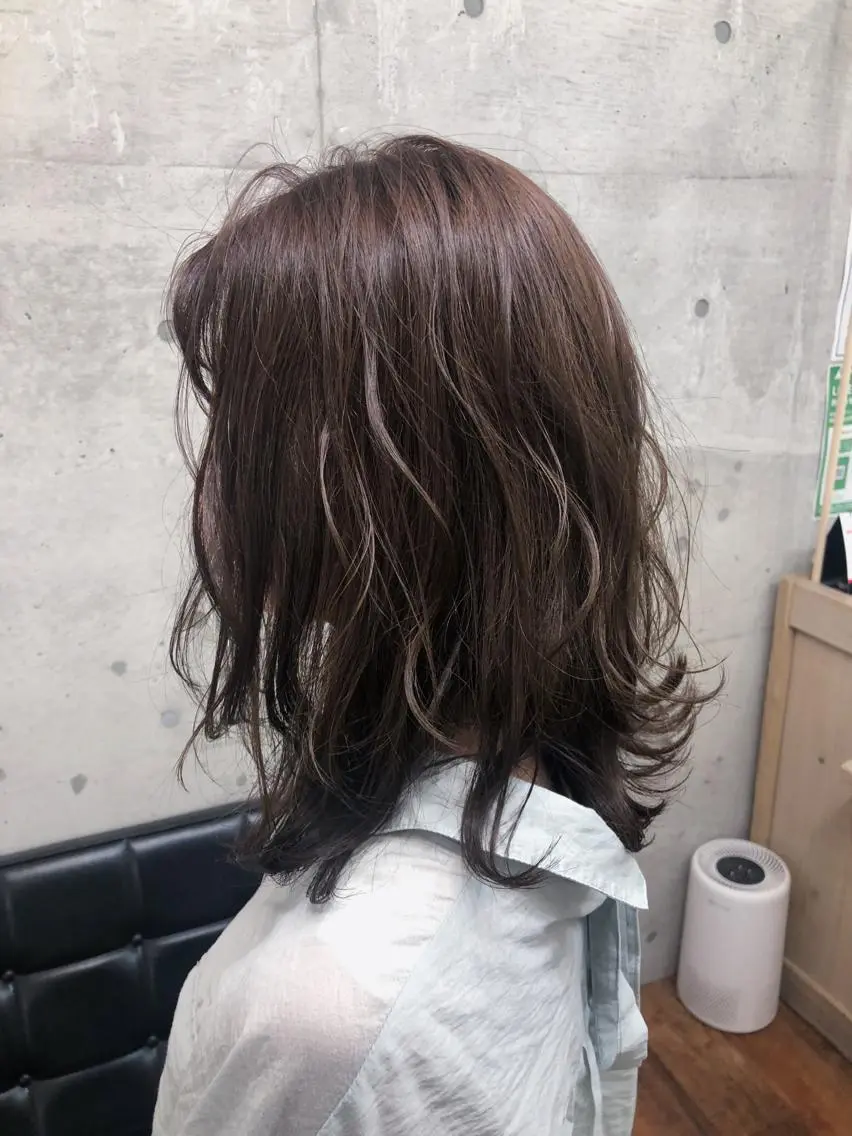 セミロング カット ヘアカラー トリートメント MeL 横浜/ MIHOのヘアスタイル