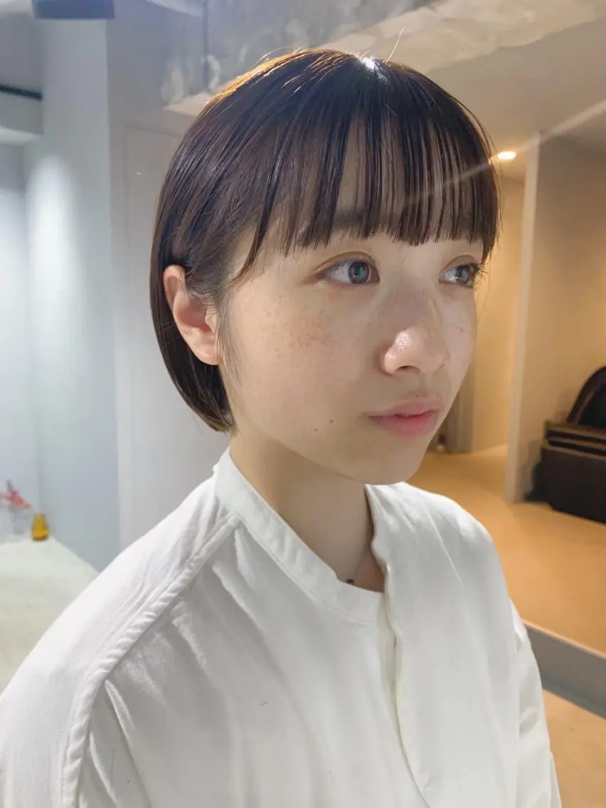 ショート カラー ボブパーマコテ巻き風 パーマNo1深江秀平のヘアスタイル
