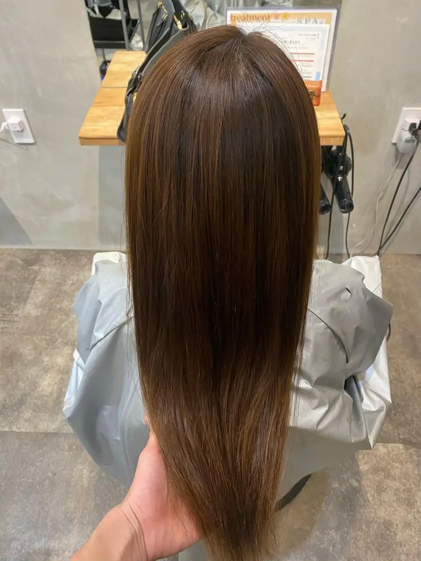 ロング 縮毛矯正 小山 奏良のヘアスタイル