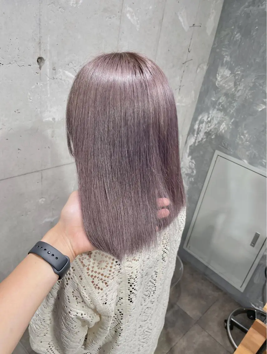 ミディアム カラー ヘアカラー トリートメント ヘッドスパ ヘアセット ベージュカラー💖 やすひろのヘアスタイル
