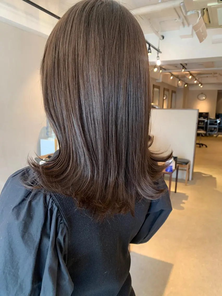 ロング カラー カット ヘアカラー トリートメント 透明感カラー/縮毛 矯正/YUKAのヘアスタイル