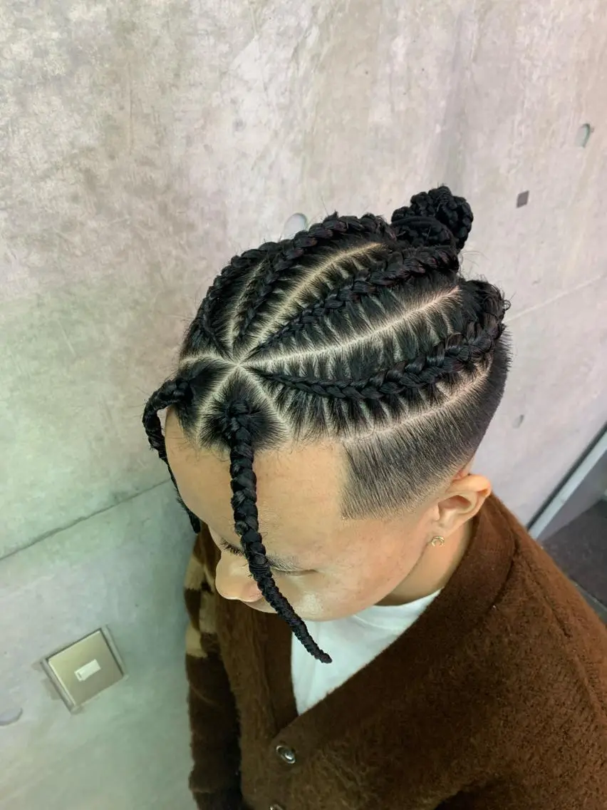 ヘアアレンジ メンズ エクステ ヘアセット HARURU🪮✨ ブレイズ海外ヘアのヘアスタイル