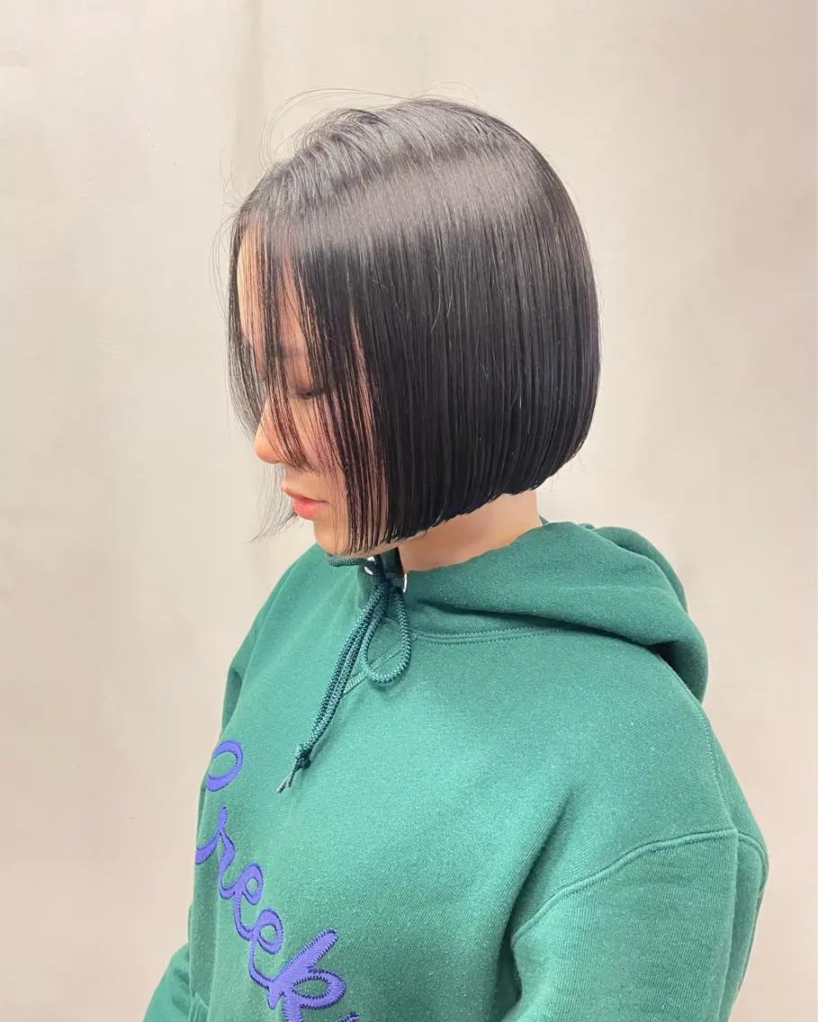 ミディアム カラー パーマ ヘアアレンジ メンズ キッズ ネイル マツエク・マツパ アイブロウ ダークグレー tatsumi/ボブ ウルフ/レイヤーのヘアスタイル