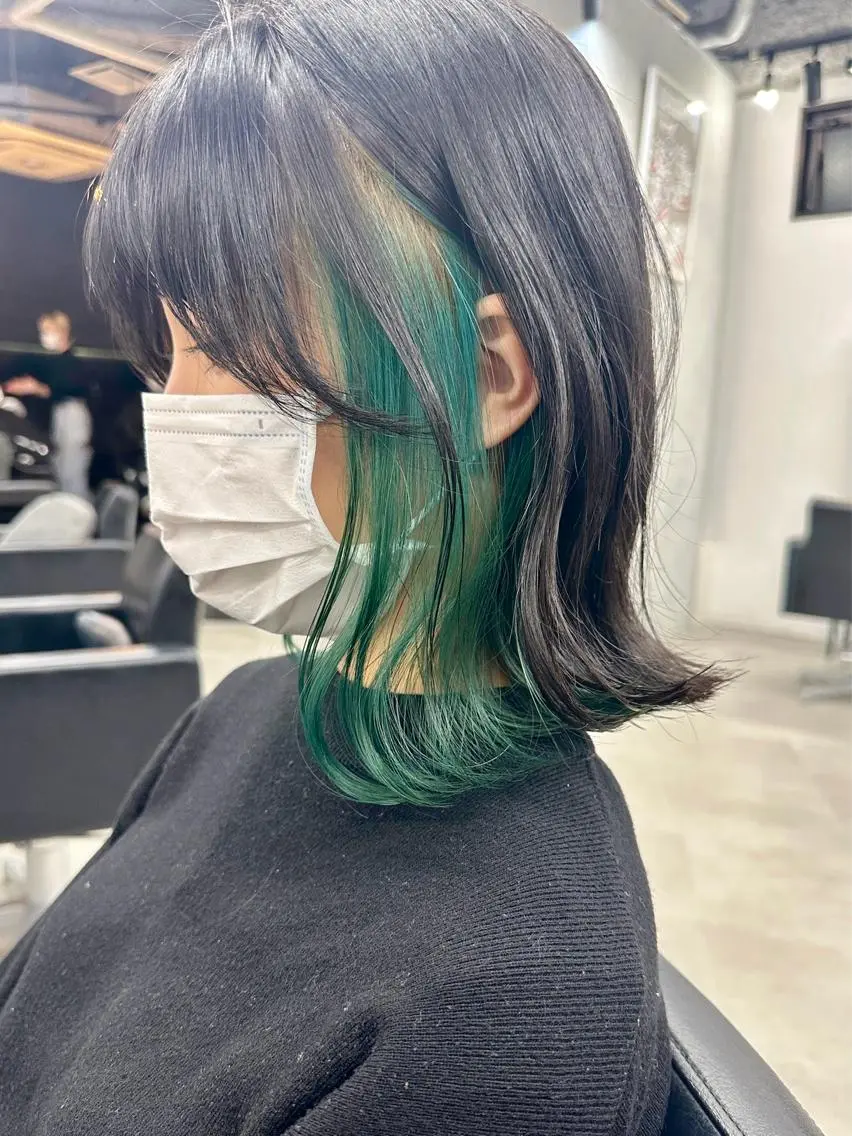 ミディアム カラー カット ヘアカラー トリートメント ブリーチダブルカラー 【koide】のヘアスタイル