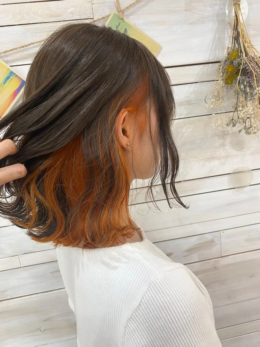 セミロング カラー インナーカラー attrait店長/ 柿本理沙のヘアスタイル