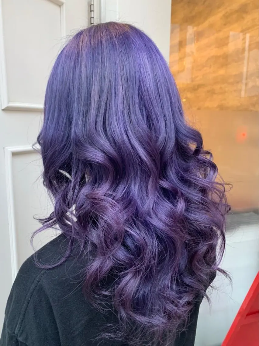 セミロング カラー パープルカラー ヘアカラー 🫟Blanco🫟 Color&Careのヘアスタイル