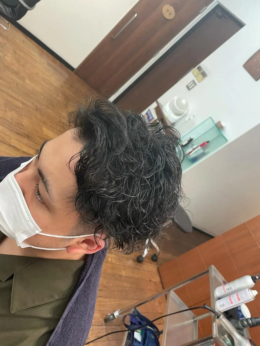 ショート パーマ メンズ カット パーマ 🌸髪質改善🌸 Shuhei🗝♠のヘアスタイル