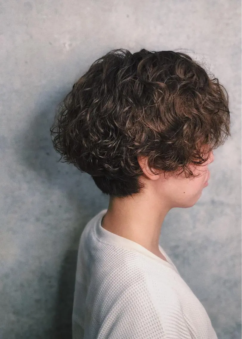 ショート パーマ 【雰囲気ヘア☺︎】 岩井隼人のヘアスタイル