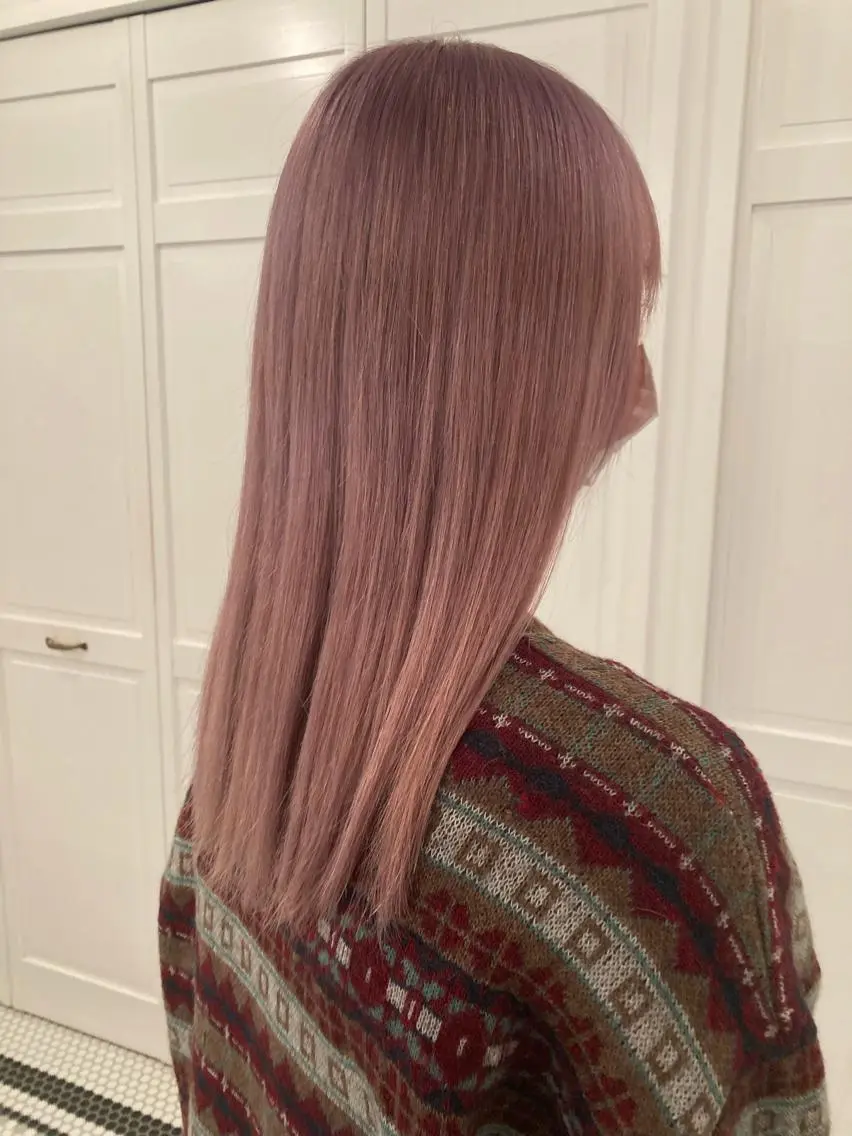 セミロング カラー ベージュカラー ブリーチ カット ヘアカラー お洒落ベージュ🤎 代官山shibukiのヘアスタイル