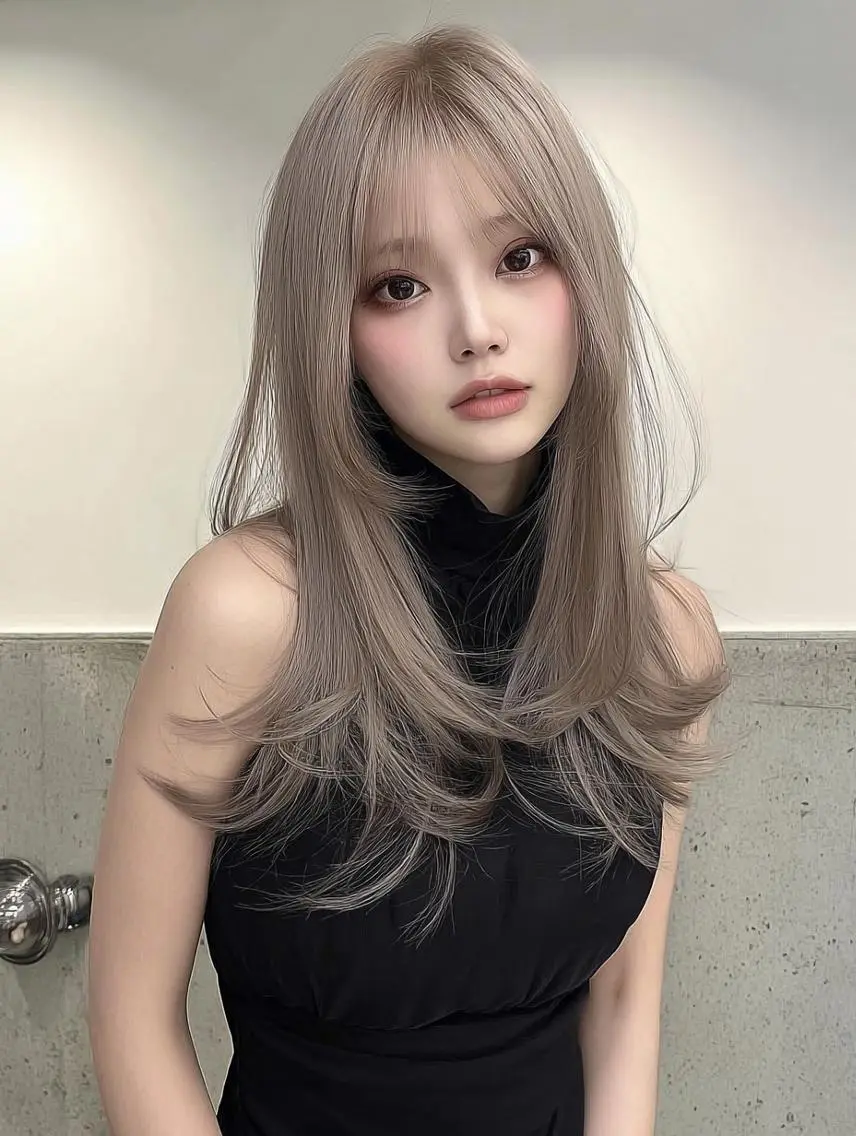 セミロング ボブ 髪質改善 韓国風ヘア レイヤーカット 縮毛矯正 圧倒的カラー技術 /reitのヘアスタイル
